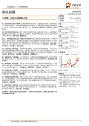 稀有金属行业研究周报:小金属:稀土及钴继续上涨