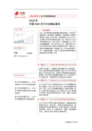 2019年中国ASIC芯片行业精品报告