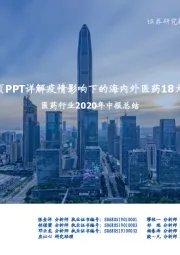 医药行业2020年中报总结：100页PPT详解疫情影响下的海内外医药18大细分