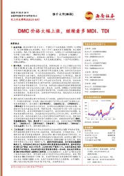 化工行业周观点：DMC价格大幅上涨，继续看多MDI、TDI