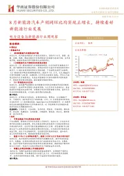 电力设备与新能源行业周观察：8月新能源汽车产销同环比均实现正增长，持续看好新能源行业发展