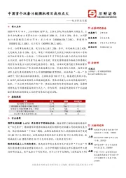电力行业日报：中国首个双套H级燃机项目成功点火