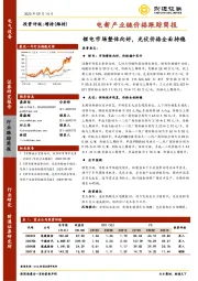 电新产业链价格跟踪简报：锂电市场整体向好，光伏价格全面持稳