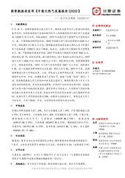 电力行业周报：国家能源局发布《中国天然气发展报告(2020)》
