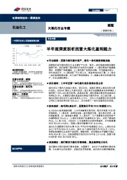 大炼化行业专题：半年报深度剖析民营大炼化盈利能力