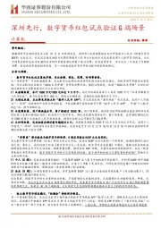 计算机行业点评报告:深圳先行,数字货币红包试点验证G端场景
