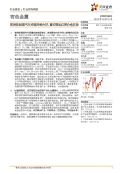 有色金属行业研究周报:欧洲新能源汽车终端持续向好,看好锂钴旺季价格反弹