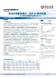 电力设备与新能源行业周报：电动车销量高增长，光伏Q4需求旺盛