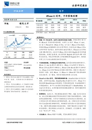 电子行业点评：iPhone 12发布，平价策略延续