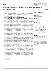 电子周报：iPhone12火热预售，电子Q3业绩或普超预期