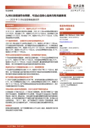 2020年9月社消零售数据点评：九月社消增速符合预期，可选必选核心品类均有亮眼表现
