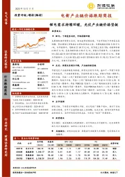 电新产业链价格跟踪简报：锂电需求持续回暖，光伏产业链价格坚挺