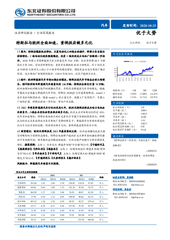 汽车行业深度报告：特斯拉与欧洲全面加速，重视供应链多元化