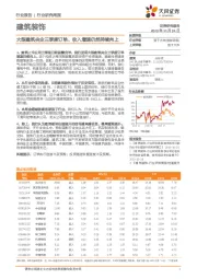 建筑装饰行业研究周报：大型建筑央企三季度订单、收入增速仍然持续向上