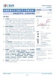 机械设备行业2020年3季报总结：重拾复苏步伐，未来更加明朗