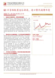 半导体行业：2020年三季度机构持仓分析-Q3半导体配置仓位新高，进口替代趋势不变