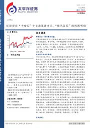 公用事业行业周报：环境部定“十四五”十大政策着力点，“绿色复苏”路线图明确