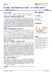 《周观点》系列-电子周报：疫苗突破叠加RCEP签署，电子外围景气望好转