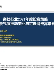 商社行业2021年度投资策略：高景气度推动美业与可选消费高增长