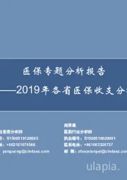 医保专题分析报告：2019年各省医保收支分析