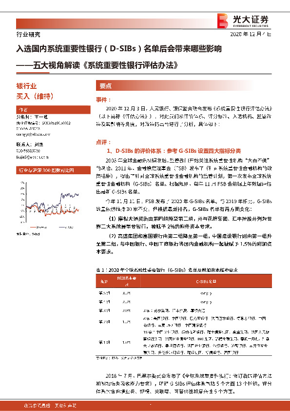 银行业五大视角解读《系统重要性银行评估办法》：入选国内系统重要性银行（D-SIBs）名单后会带来哪些影响