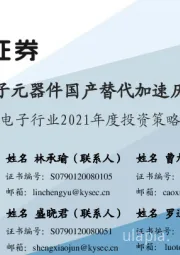 电子行业2021年度策略报告：把握电子元器件国产替代加速历史机遇