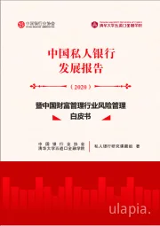 2020中国私人银行发展报告：暨中国财富管理行业风险管理白皮书