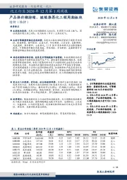 化工行业2020年12月第1周周报：产品涨价潮持续，继续推荐化工顺周期板块