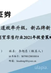 商贸零售行业2021年投资策略：市场下沉、渠道效率升级，新品牌新业态乘风而起