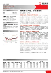 钢铁煤炭行业月报：继续看好炉料、动力煤价格