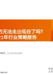 保险2021年行业策略报告：保险行业真的无法走出低谷了吗？