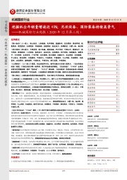 机械国防行业周报(2020年12月第二周):挖掘机全年销量增速近40%;光伏设备、国防装备持续高景气
