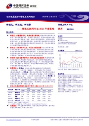 传媒互联网行业2021年度策略：新模式、新业态、新消费