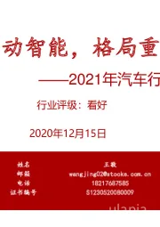 2021年汽车行业投资策略：电动智能，格局重塑