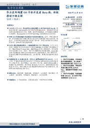 电子行业周报：华为发布鸿蒙OS手机开发者Beta版，积极推动万物互联