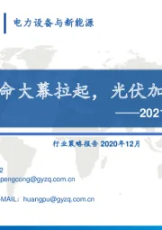 2021年光伏行业策略：能源革命大幕拉起，光伏加速上行