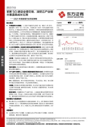 2021年度通信行业投资策略：紧抓5G建设业绩兑现，深挖云产业细分赛道高成长红利