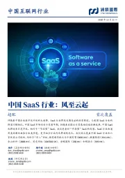 中国SaaS行业：风至云起
