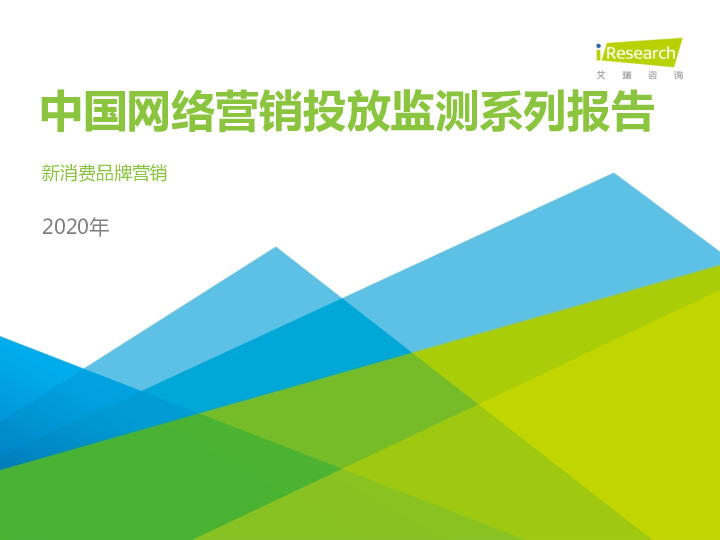 2020年中国网络营销投放监测系列报告：新消费品牌营销