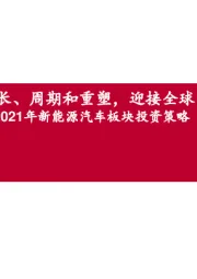 2021年新能源汽车板块投资策略：成长、周期和重塑，迎接全球电动汽车大爆发