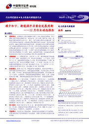 电力设备及新能源行业12月行业动态报告：碳中和下，新能源开启黄金发展周期