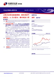 血制品批签发数据跟踪：整体保持平稳增长，11月白蛋白、静丙明显下滑