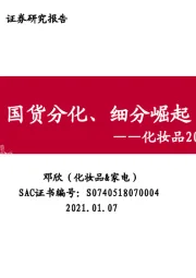 化妆品2021投资梳理：国货分化、细分崛起