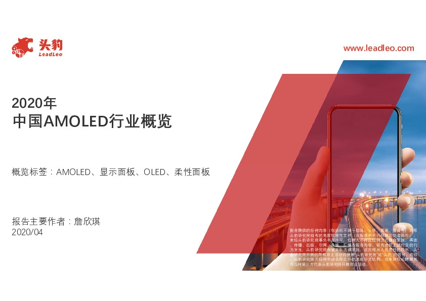 2020年中国AMOLED行业概览