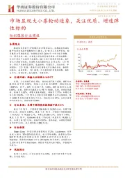 纺织服装行业周报:市场显现大小票轮动迹象,关注优质、增速弹性标的