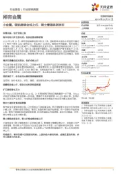 稀有金属行业研究周报:小金属:锂钴继续全线上行,稀土管理条例发布