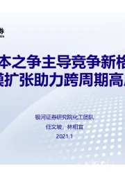 化工行业：成本之争主导竞争新格局 规模扩张助力跨周期高成长