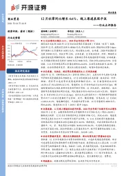 商业贸易行业点评报告：12月社零同比增长4.6%，线上渠道表现平淡