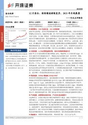 食品饮料行业点评报告：12月食品、酒类增速持续复苏，2021年乐观展望