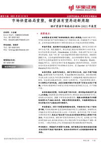 锂矿资源市场格局分析和2021年展望:市场供需格局重塑,锂资源有望再迎新周期